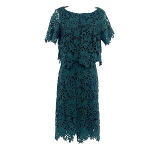 Jennifer Lopez Lace 2 PIece Midi Skirt Top Set  6 Holiday Hunter Winter Wedding